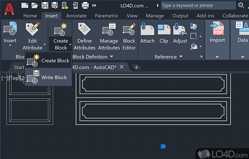 The architects can create advanced layouts and concepts - Screenshot of AutoCAD