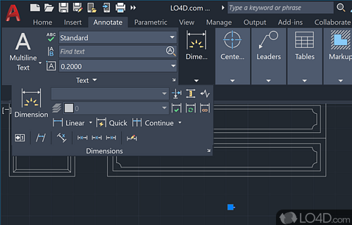 A professional desktop design software - Screenshot of AutoCAD