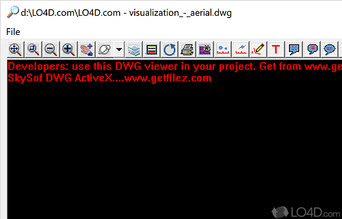 Find and open CAD files - Screenshot of AutoCAD Drawing Viewer