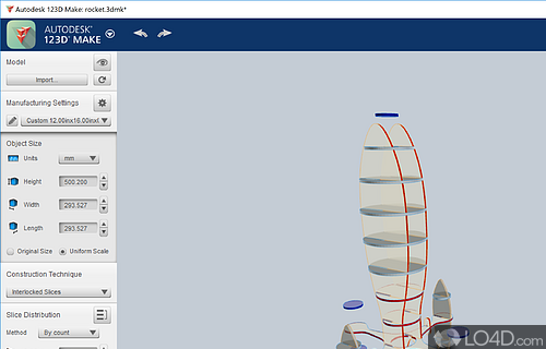 Design 3D models - Screenshot of Autodesk 123D Make