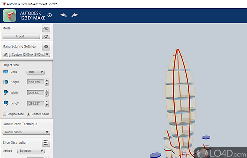 A free program for Windows, by Autodesk - Screenshot of Autodesk 123D Make