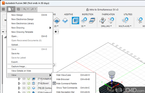 Permissive storage space and functionality - Screenshot of Autodesk Fusion 360