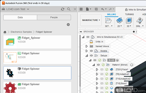 Design, manufacturing and engineering programme - Screenshot of Autodesk Fusion 360