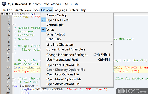 Create scripts and automate tasks - Screenshot of AutoIt