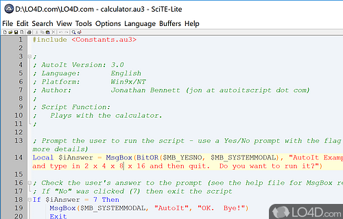 BASIC-like scripting language designed for automating the Windows GUI - Screenshot of AutoIt