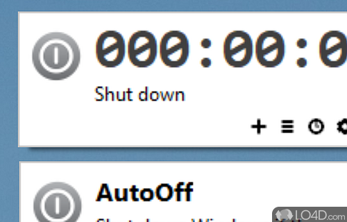 Provides multiple possibilities for scheduling power actions, such as restart, sleep, hibernate - Screenshot of AutoOff