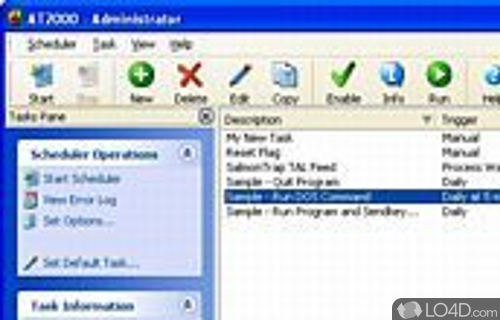 Screenshot of AutoTask 2000 - Task scheduler for running unattended routine work