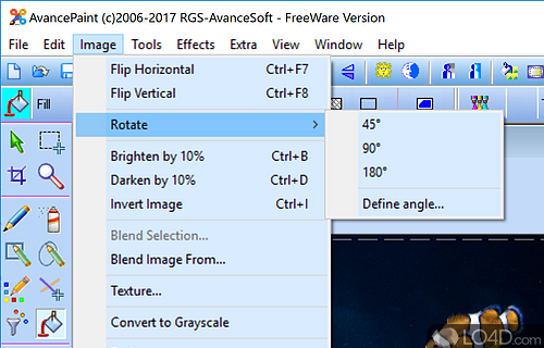 Paint images - Screenshot of AvancePaint