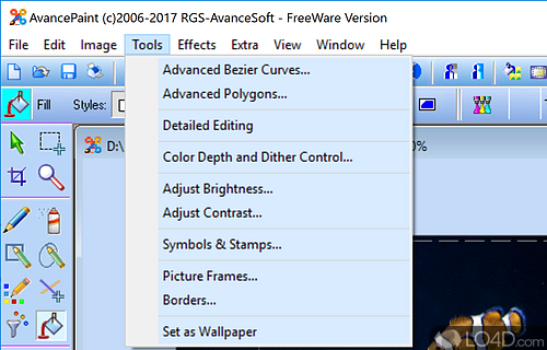 Simple painting editor with powerful tools - Screenshot of AvancePaint