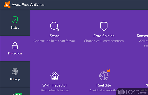 Modern and attractive interface - Screenshot of Avast Free Antivirus