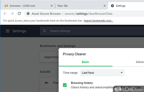 Avast Secure Browser Screenshot