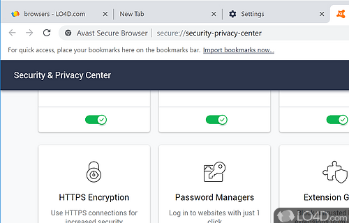 Performance - Screenshot of Avast Secure Browser