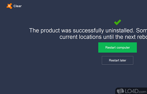 Avast Software Uninstall Utility screenshot