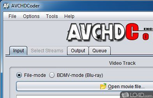 Screenshot of AVCHD Coder - Enables users to convert video files (MKV, TS, MTS, WMV, AVI, MP4)