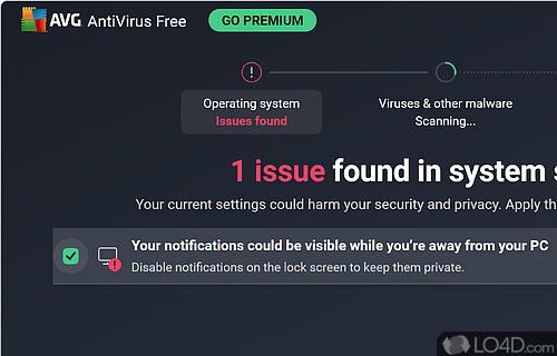 Offers computer, web and email protection - Screenshot of AVG AntiVirus Free