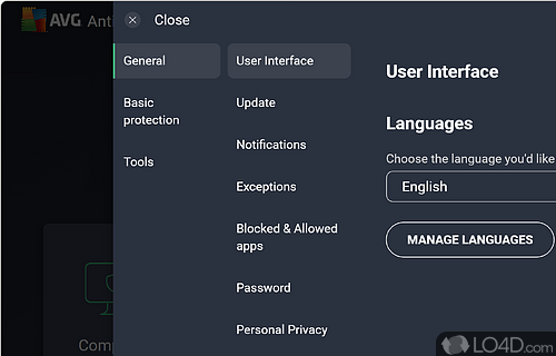 Robust anti-virus software - Screenshot of AVG AntiVirus Free