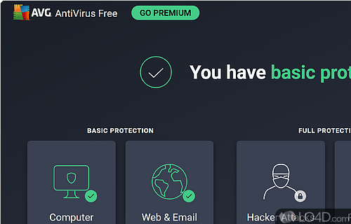 Top-grade antivirus app with basic protection against all forms of malware, in addition to email, identity - Screenshot of AVG AntiVirus Free