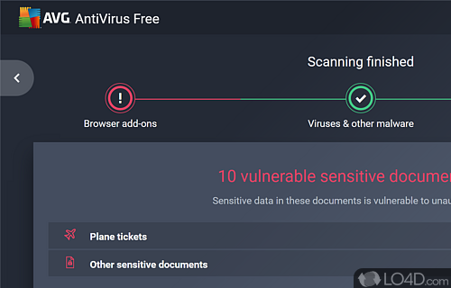 Offers computer, web and email protection - Screenshot of AVG Antivirus Free