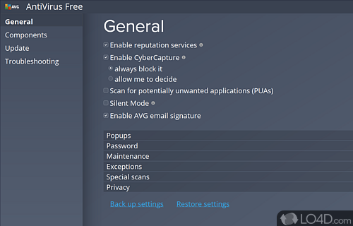 One of the top antivirus programs - Screenshot of AVG Antivirus Free