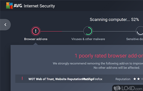 Enhanced firewall, data encryption, and file shredder - Screenshot of AVG Internet Security