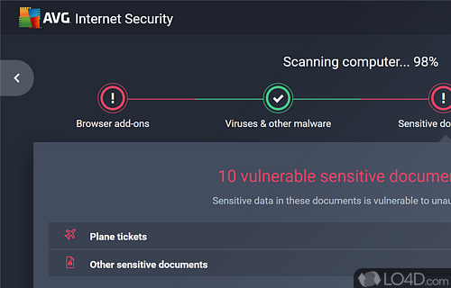 Redesigned interface and six scanning modes - Screenshot of AVG Internet Security