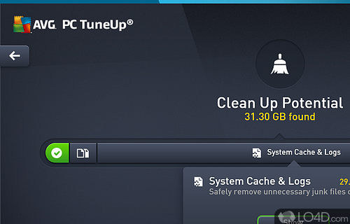 Cleverly organized interface - Screenshot of AVG PC Tuneup
