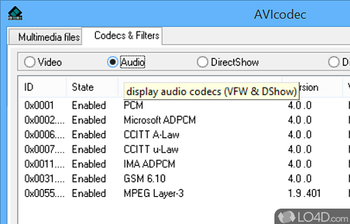 AVIcodec Screenshot