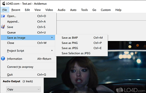 Features support for various formats - Screenshot of Avidemux