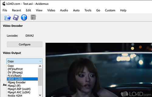 Supports a range of file formats - Screenshot of Avidemux