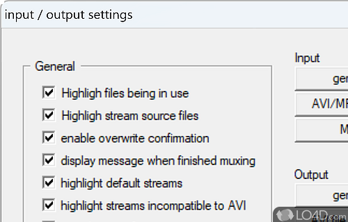 An overall efficient muxing utility - Screenshot of AVIMux GUI