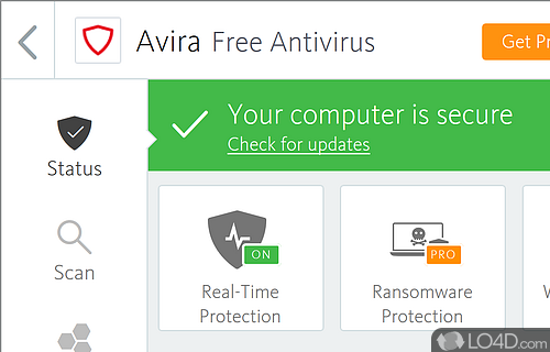 Different scan modes for fast or thorough investigation - Screenshot of Avira Free Security