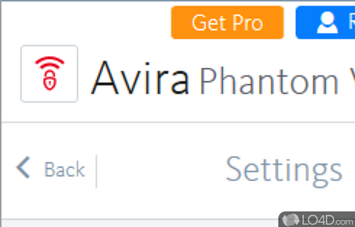 Simple installation process and even simpler workflow - Screenshot of Avira Phantom VPN