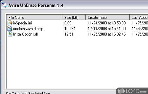 Tips during the installation process - Screenshot of Avira UnErase Personal
