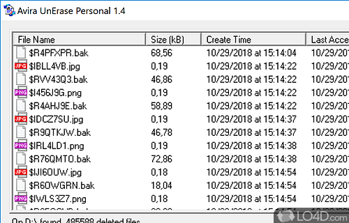 Avira UnErase Personal Screenshot