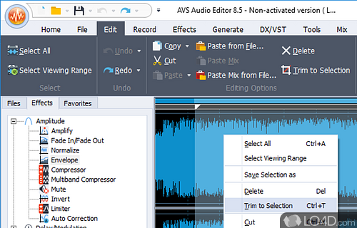 Save Audio in All Key Formats - Screenshot of AVS Audio Editor