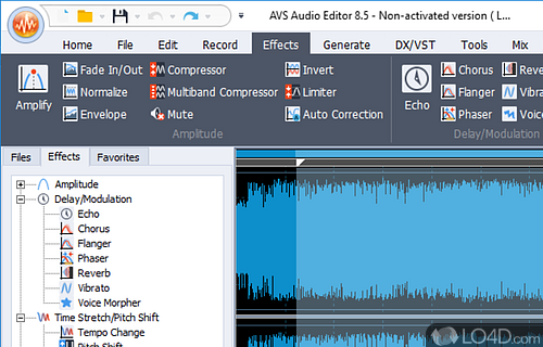 Apply Audio Effects - Screenshot of AVS Audio Editor