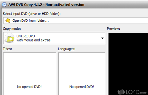 Copy DVDs to computer or burn them to another disc, select the exact titles that you want to back up, preview the original DVD - Screenshot of AVS DVD Copy