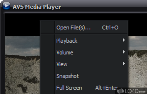 User interface - Screenshot of AVS Free Media Player