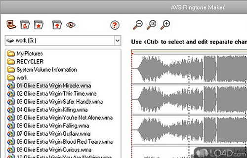 Screenshot of AVS Ringtone Maker - Sleek and lightweight graphical interface