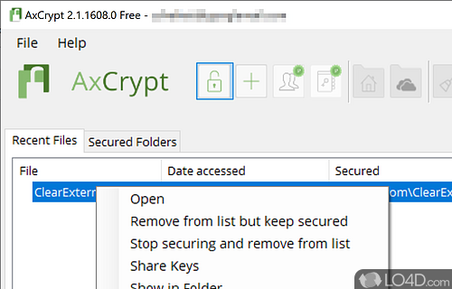 Will encrypt files - Screenshot of AxCrypt