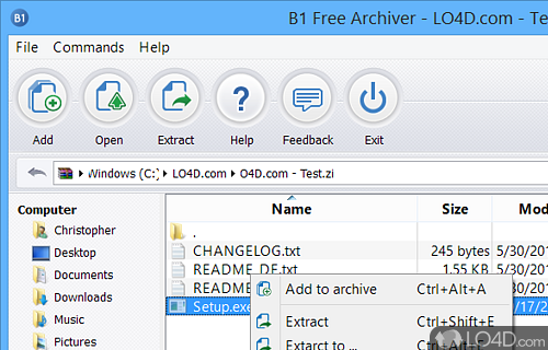 B1 Free Archiver Screenshot