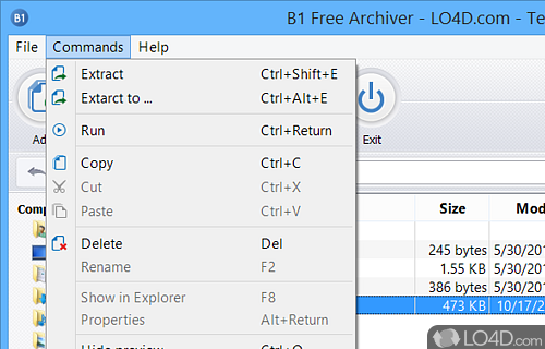 B1 Free Archiver Screenshot