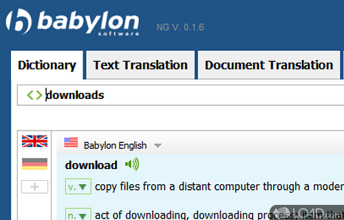 Translate phrases from English - Screenshot of Babylon