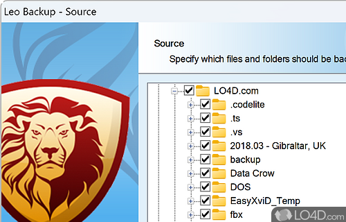 Automatic backup to LAN or FTP with Blowfish encryption and ZIP compression - Screenshot of Leo Backup