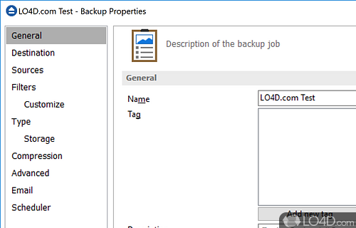 It's all in the details - Screenshot of Backup4all Professional