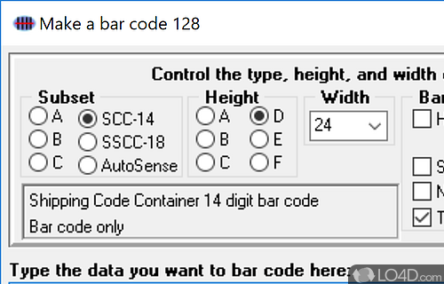 Bar Code 128 screenshot