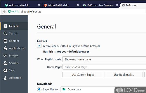 Similar to Firefox 57 and earlier in functionality and looks - Screenshot of Basilisk