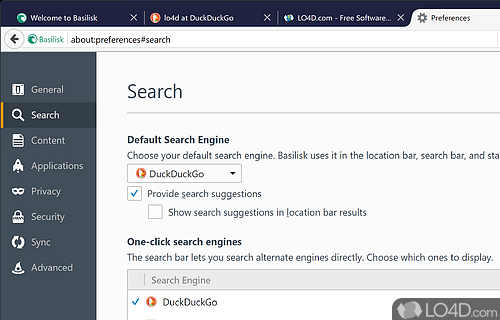 A Firefox alternative with support for legacy extensions - Screenshot of Basilisk
