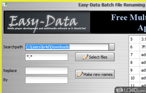 Batch File Renamer Screenshot