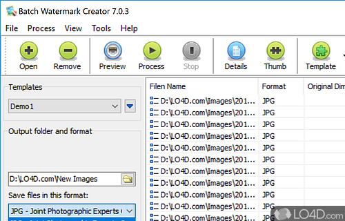 Batch Watermark Creator Screenshot